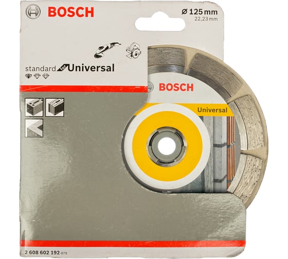 Диск алмазный отрезной универсальный (125х22.2 мм) серии UPE Bosch 2.608.602.192 1
