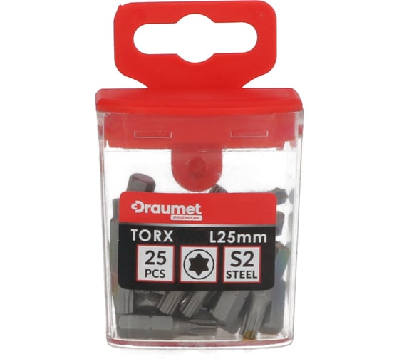 Биты PREMIUM TORX T10, 25 мм, 25 шт, CR-V S2 DRAUMET D0007