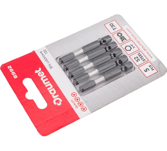 Ударные биты TORX T30, 50 мм, S2, 5 шт DRAUMET 8992