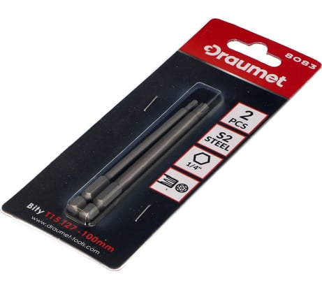 Насадки TORX T15, T27, 2 шт DRAUMET 8083