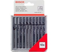 Набор пилок для лобзика 10 шт. HCS (хвостовик с одним упором) Bosch 2.607.010.146