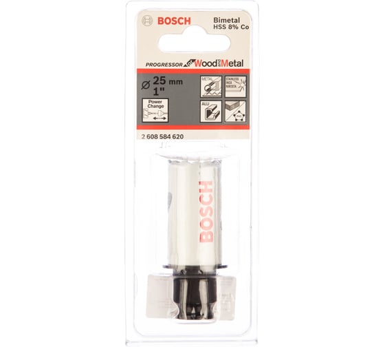 Коронка биметаллическая Progressor (25 мм; 40 мм; HSS) Bosch 2.608.584.620