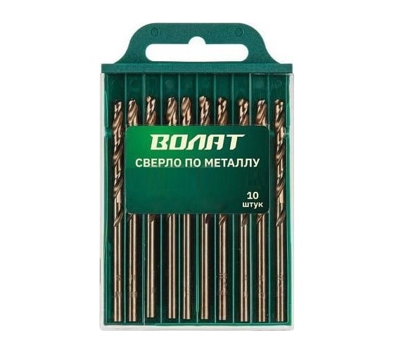 Сверло по металлу спиральное 2.5x30x57 мм, 10 штук ВОЛАТ 85025-057 1