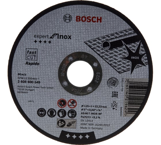 Диск отрезной по металлу (125х22,2 мм) Bosch 2.608.600.549