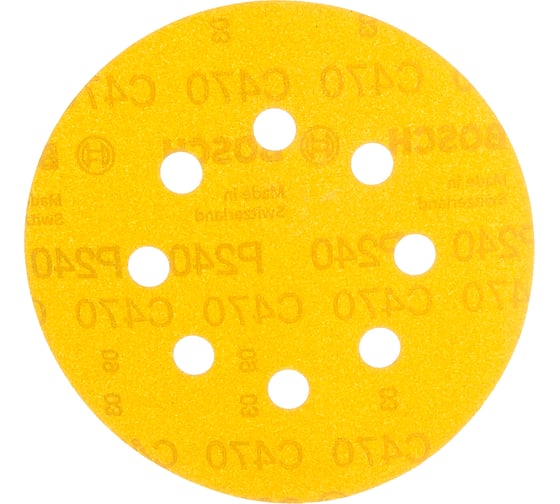 Круг шлифовальный по дереву, краске (5 шт; 125 мм; P240) Bosch 2.608.605.073