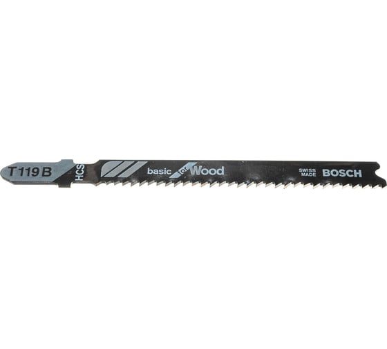Пилка для лобзика по дереву (67 мм; 5 шт.) HCS T 119 B Bosch 2.608.630.037