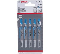 Пилки для лобзика по металлу (67 мм; 5 шт.) HSS T118 A Bosch 2.608.631.013