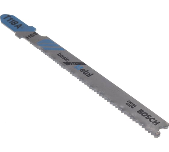 Пилки для лобзика по металлу (67 мм; 5 шт.) HSS T118 A Bosch 2.608.631.013