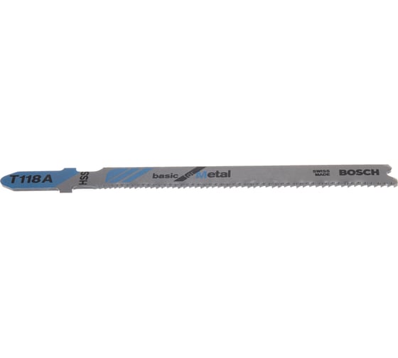 Пилки для лобзика по металлу (67 мм; 5 шт.) HSS T118 A Bosch 2.608.631.013