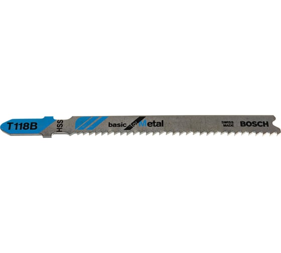 Пилки T118B 5 шт. для лобзика по металлу Bosch 2.608.631.014