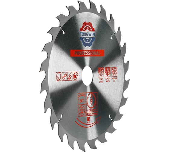 Диск пильный по дереву 250х32/30 мм, 24Z TORGWIN S24456