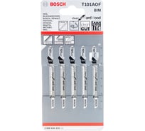 Пилки T101AOF 5 шт. по дереву для лобзика Bosch 2.608.634.233