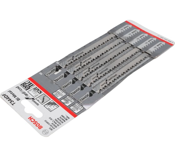 Пилки T344DF 5 шт. по дереву для лобзика Bosch 2.608.634.243