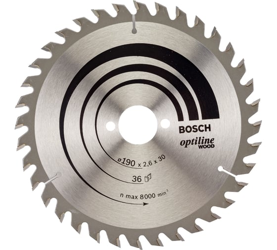 Диск пильный по древесине 190х30 мм Bosch 2.608.640.616