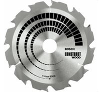 Диск пильный по строительной древесине (160х20/16 мм; Z12) Bosch 2.608.640.630