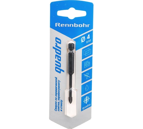 Сверло по керамике Quadro 4 мм RENNBOHR 676104