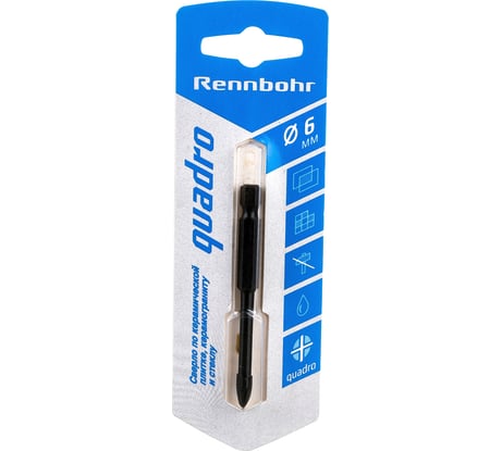 Сверло по керамике Quadro 6 мм RENNBOHR 676106
