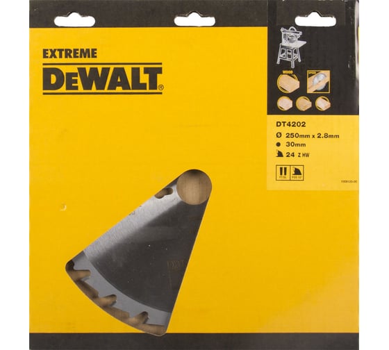Диск пильный по древесине (250х30 мм; Z24) DEWALT DT 4202
