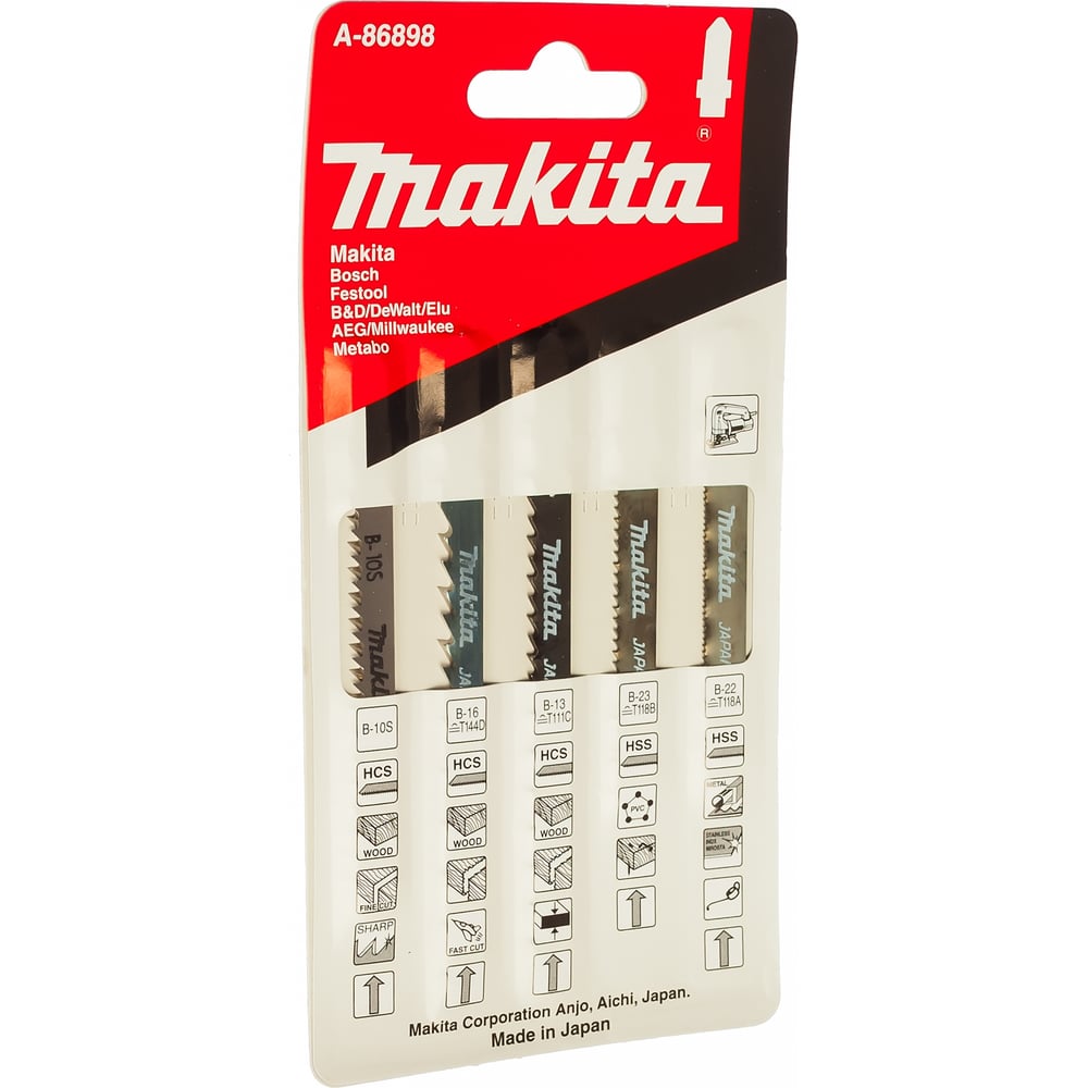 Универсальный набор пилок для лобзика 5 шт. Makita A-86898 - выгодная .