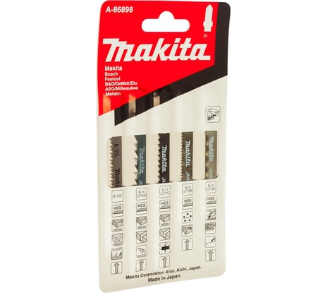 Универсальный набор пилок для лобзика 5 шт. Makita A-86898