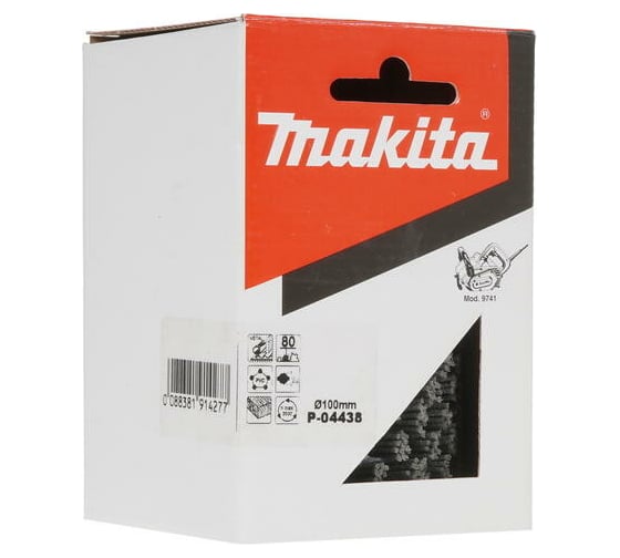 Щетка нейлоновая 100х120 мм К80 Makita P-04438