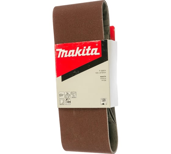 Лента шлифовальная 5 шт. 610х100 мм К120 Makita P-36924