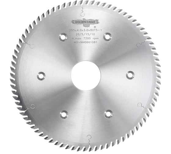 Диск пильный HW торцовочный (255x50x4/3 мм; Z80 WZ/WZ/FZ RH) Golden Eagle TL00001336