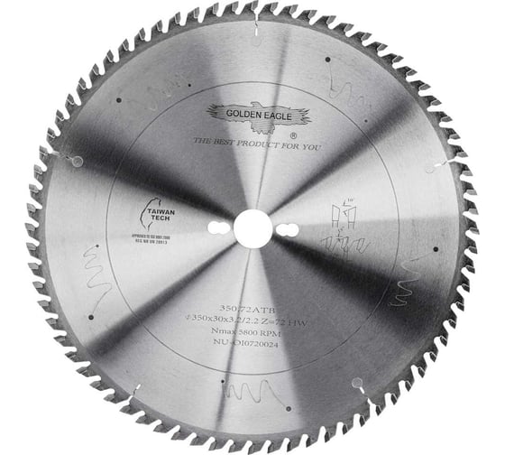 Диск пильный HW универсальный (350x30x3.2/2.2 мм; Z72 WZ) Golden Eagle TL00001137 1