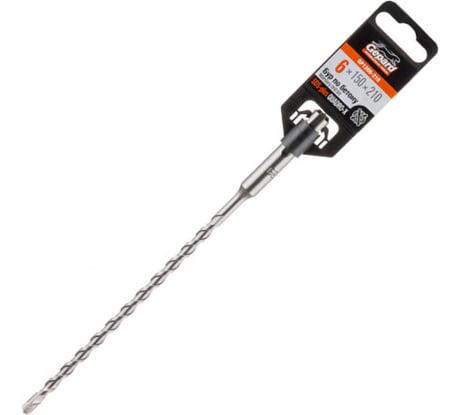 Бур сверло 6x150x210 мм, SDS-plus, Quadro-x Gepard GP1206-210