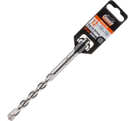 Бур сверло 12x100x160 мм, SDS-plus, Quadro-x Gepard GP1212-160