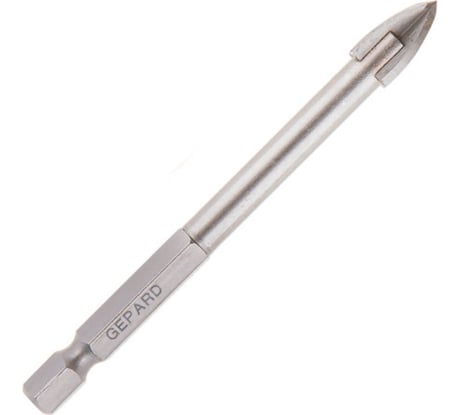 Сверло копьевидное твердосплавное по кафелю и стеклу 10x100 мм Gepard GP2081-11