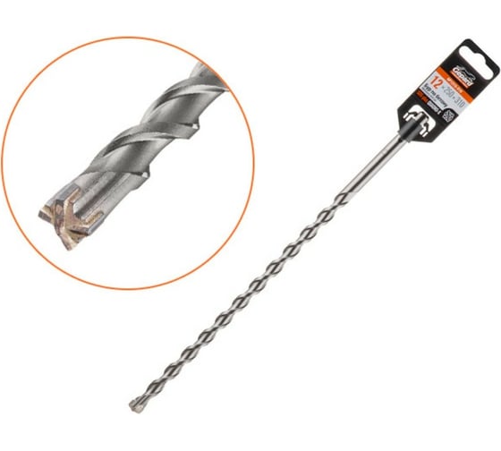 Бур сверло 12x250x310 мм, SDS-plus, Quadro-x Gepard GP1212-310