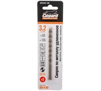 Сверло спиральное удлиненное по металлу 2 шт, 3.2x69x106 мм, HSS-G Gepard GP0332-106