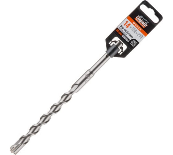 Бур сверло 14x150x210 мм, SDS-plus, Quadro-x Gepard GP1214-210