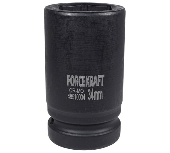 Головка ударная глубокая 6-гранная 34 мм, 1"DR Forcekraft FK-48510034(51133) 1