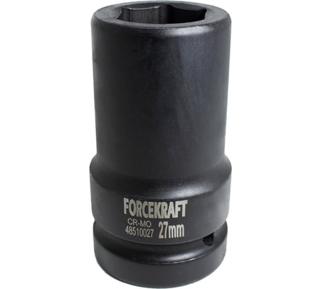 Головка ударная глубокая 6-гранная 27 мм, 1"DR FORCEKRAFT FK-48510027(50986)