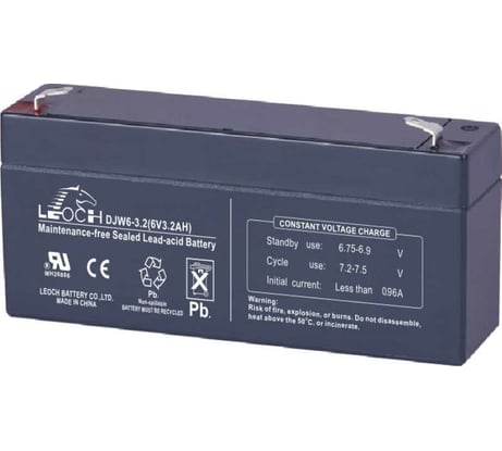 Аккумулятор для ИБП Leoch DJW6-3.2 6В, 3.2 Ач УТ-00001260