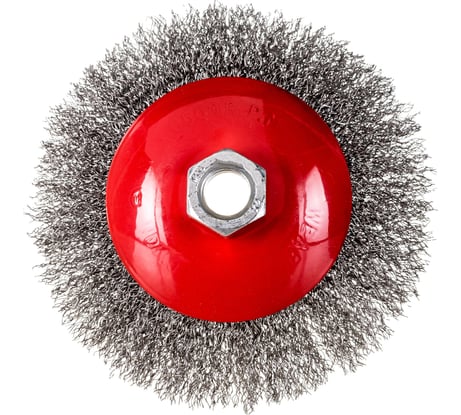 Щетка конусная 125 мм, М14, витая проволока для УШМ INTERTOOL BT-5125