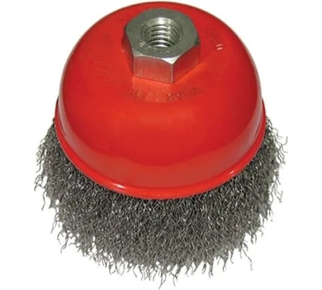 Щетка чашечная 75 мм, М14, витая проволока для УШМ INTERTOOL BT-1075