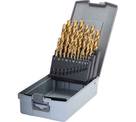 Набор сверл по металлу 25 шт, 1-13 мм, HSS-G TiN RUKO 250215TRO