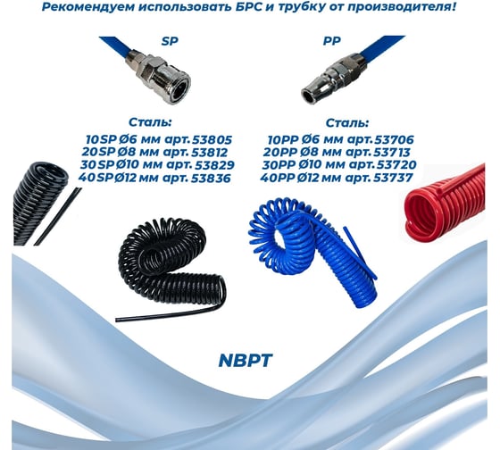 Быстроразъемное соединение 40SP 12 мм NBPT 53836