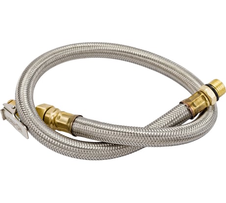 Шланг пневматический подкачки колес армированный каучуковый в металлической оплетке 50 см HQ-mech УТ000002187