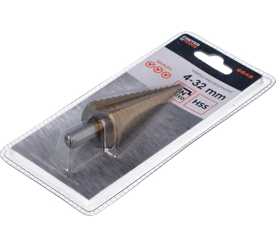 Сверло ступенчатое 4-32 мм FASTER TOOLS 6648