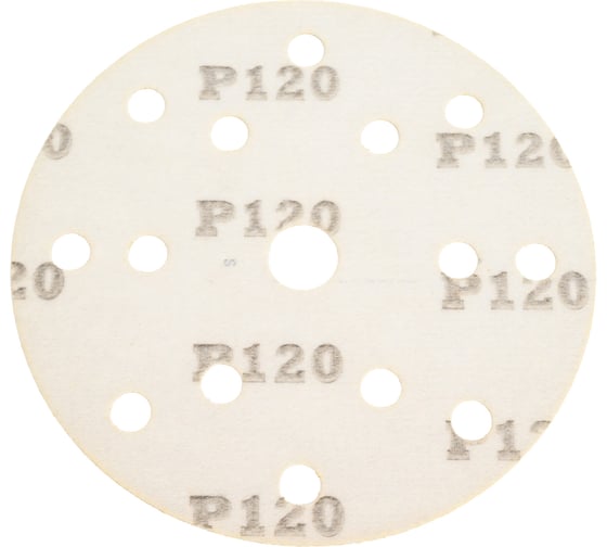 Шлифовальный круг на липучке 150 мм, Р120, 10 шт Totflex 4631163838948