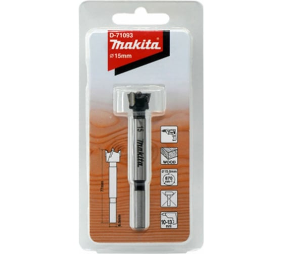 Сверло Форстнера STANDARD 15x77 мм Makita D-71093