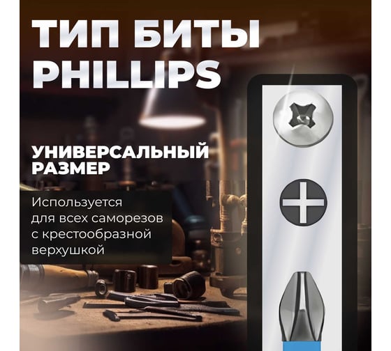 Бита магнитная для шуруповерта Expert PH2х90 мм, 2 шт STARTUL SE8522-90
