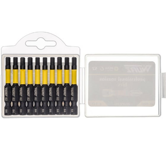 Бита торсионная магнитная HEX4x50 мм, 10 шт WURZ 2980