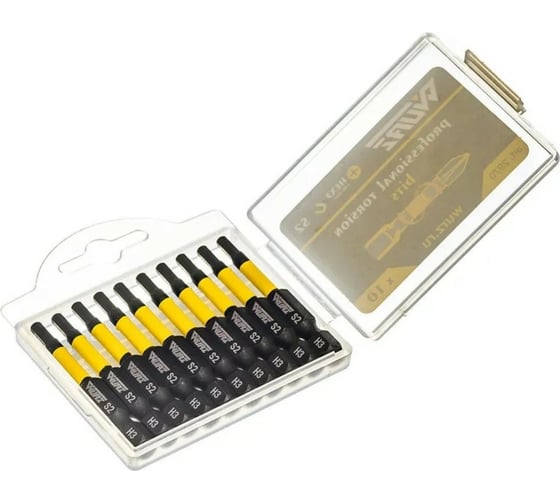 Бита торсионная магнитная HEX3x50 мм, 10 шт WURZ 2970