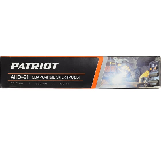 Электроды сварочные АНО-21 3 мм, 350 мм, 5 кг Patriot 605012235