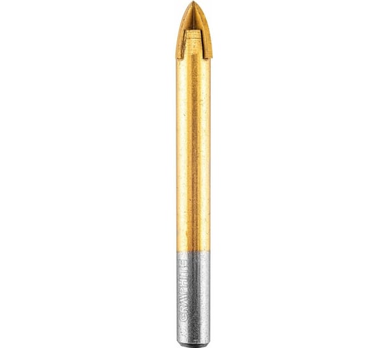 Сверло универсальное 12 мм, HM-TiN, цилиндрический хв-к GRAPHITE 56H407 1